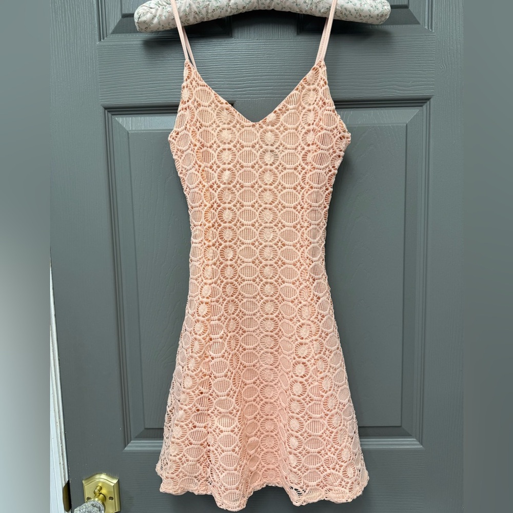 Aqua Blush Lace Dress